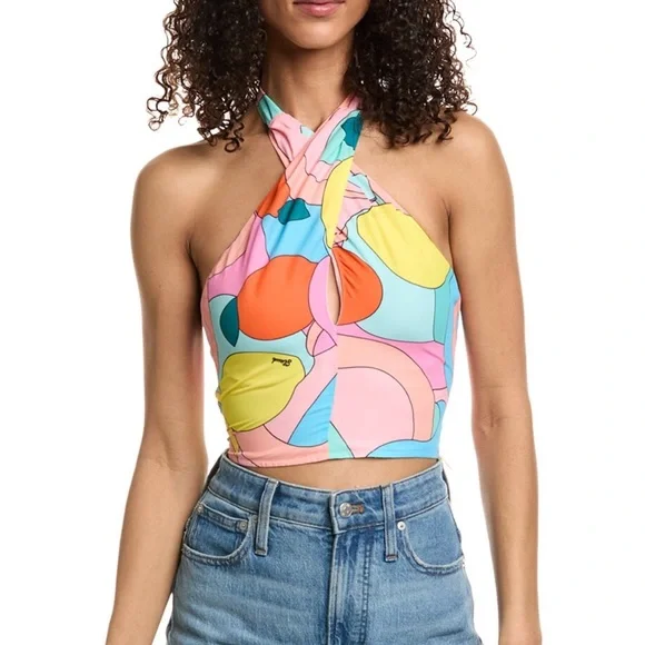 Staud Citrus Kai Top multicolor halter top - Picture 1 of 9